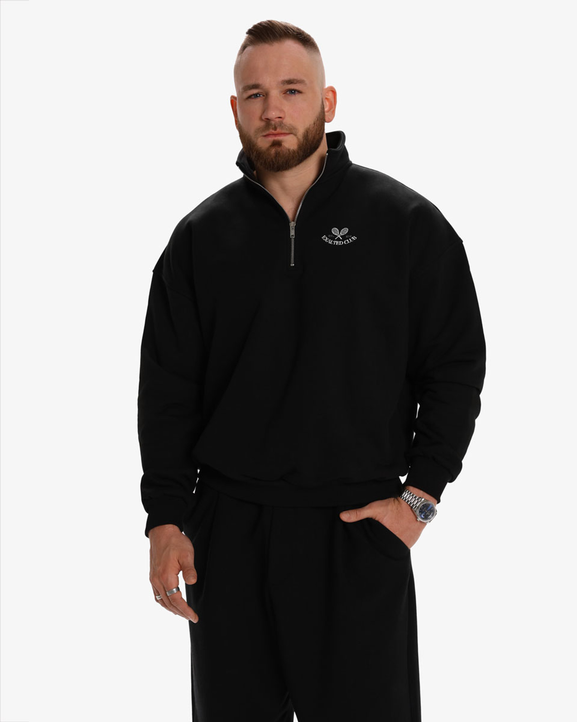 Exalted Club Half Zip Mikina