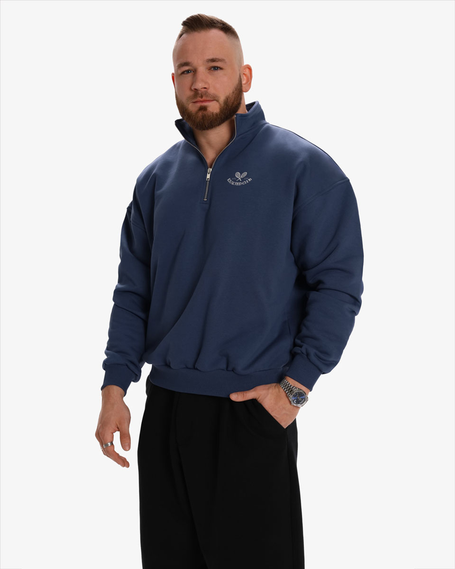 Exalted Club Half Zip Mikina