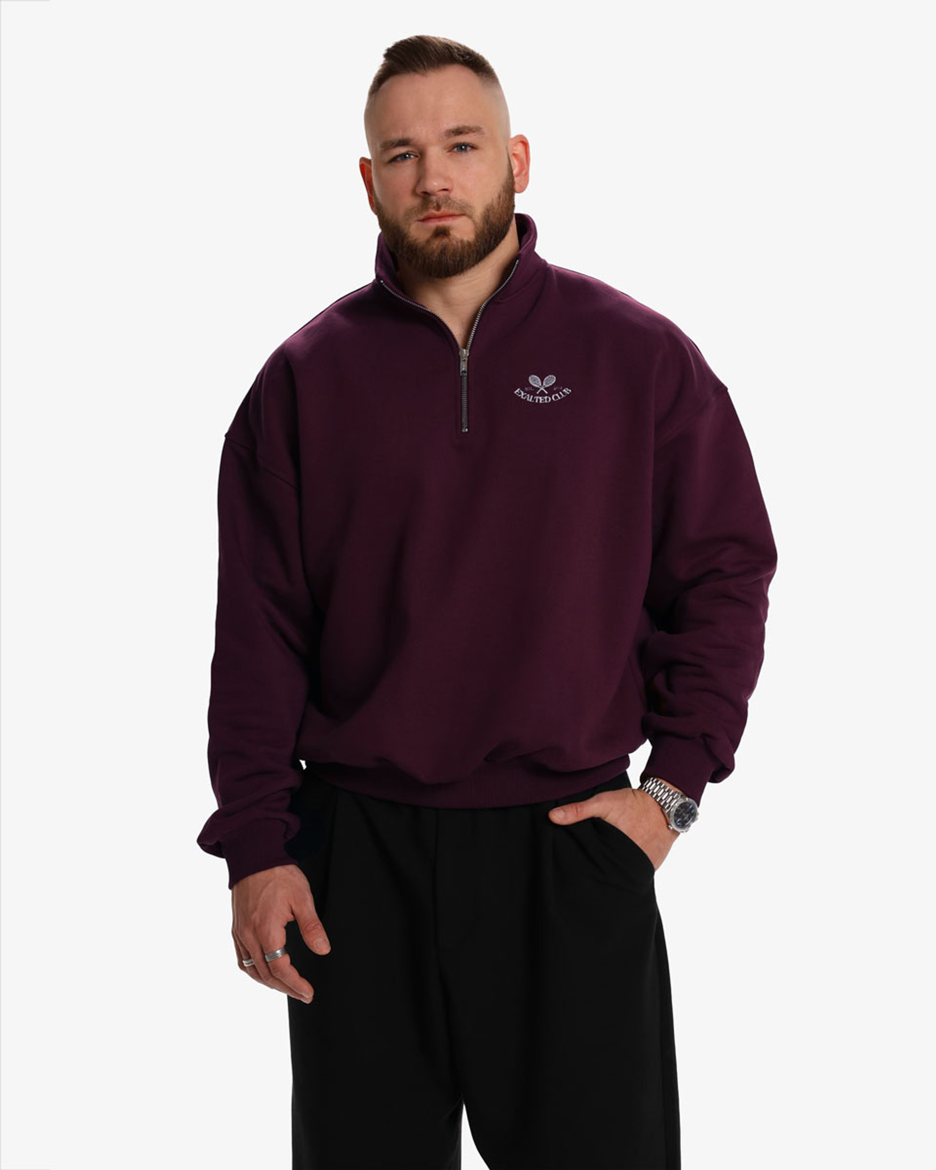 Exalted Club Half Zip Mikina