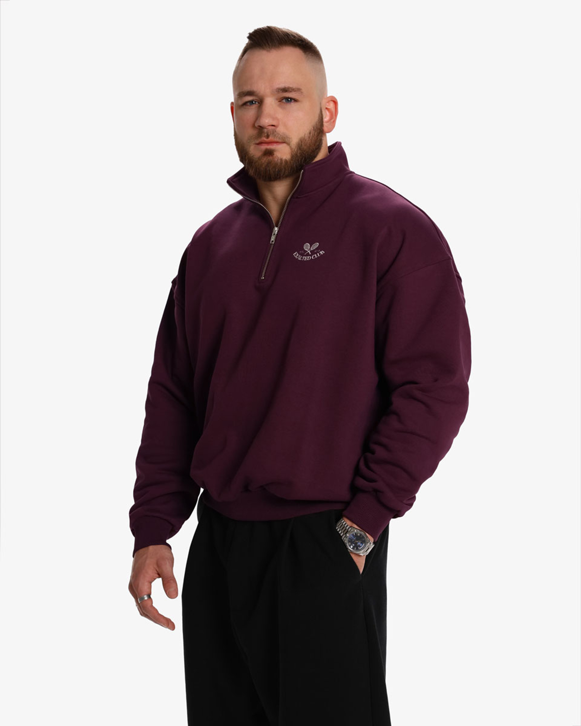 Exalted Club Half Zip Mikina
