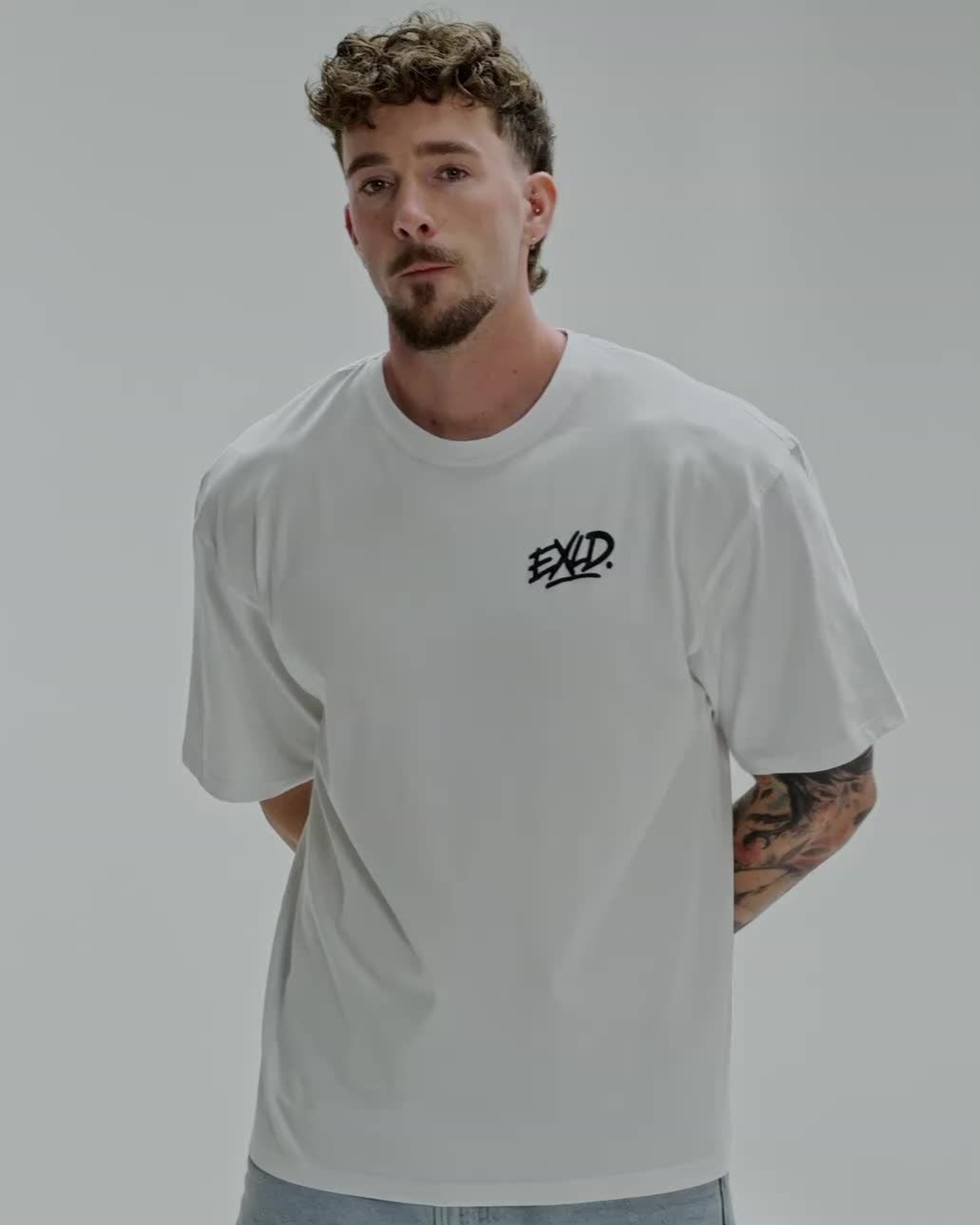 EXLD Oversized Printed Tričko