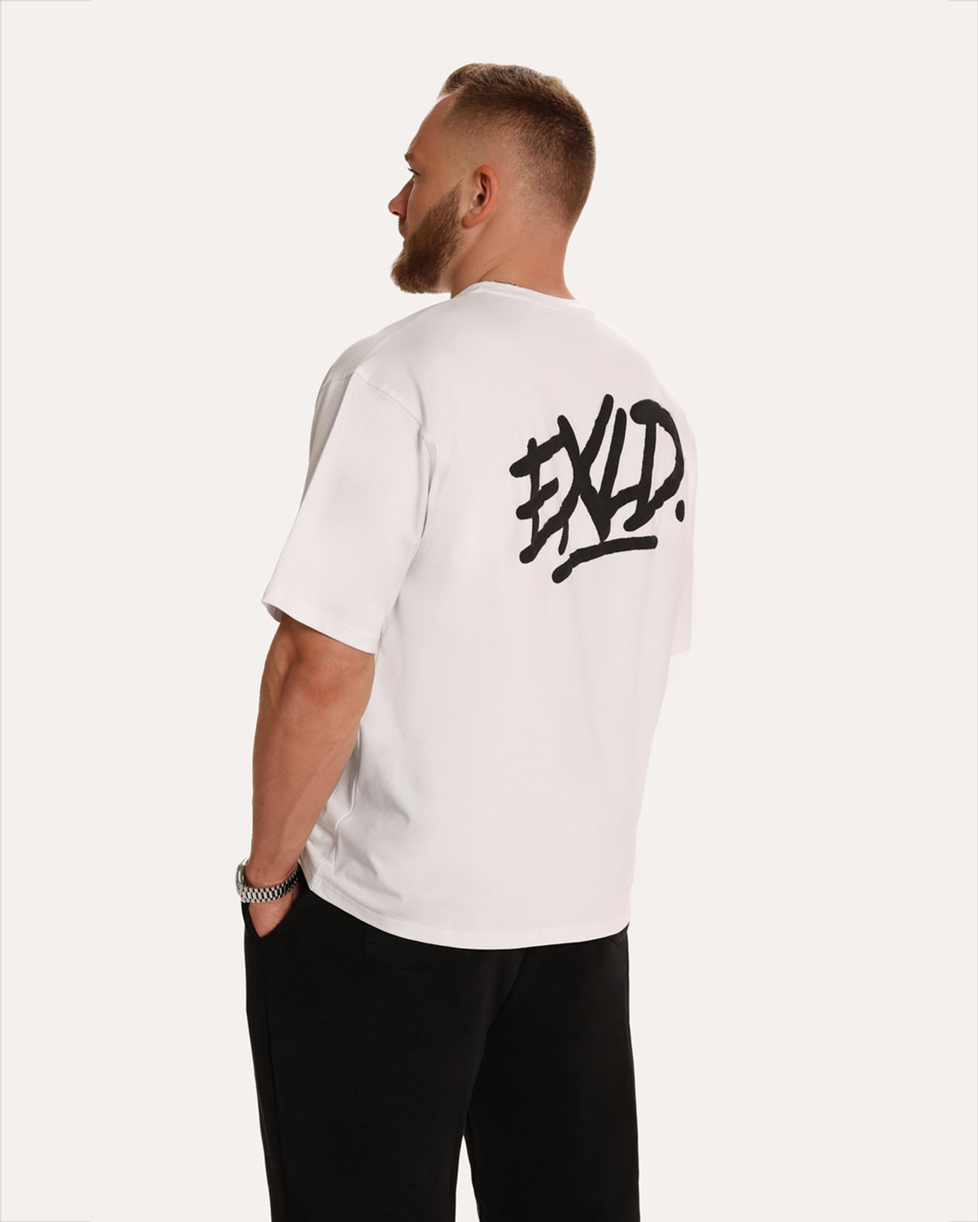 EXLD Oversized Printed Tričko