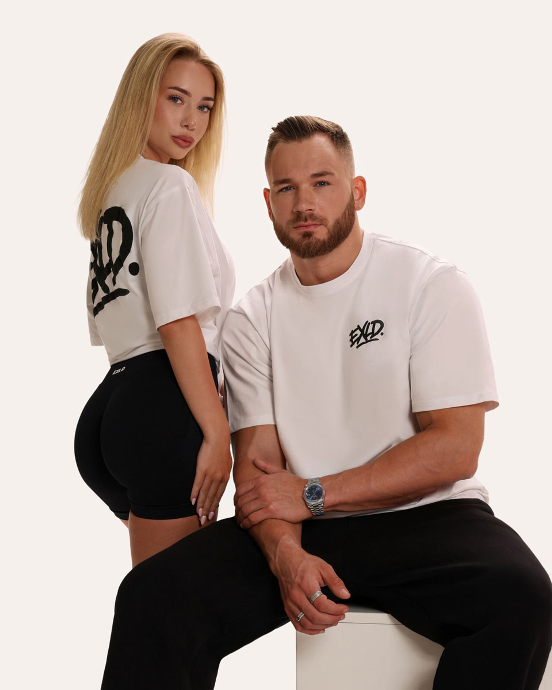 EXLD Oversized Printed Tričko