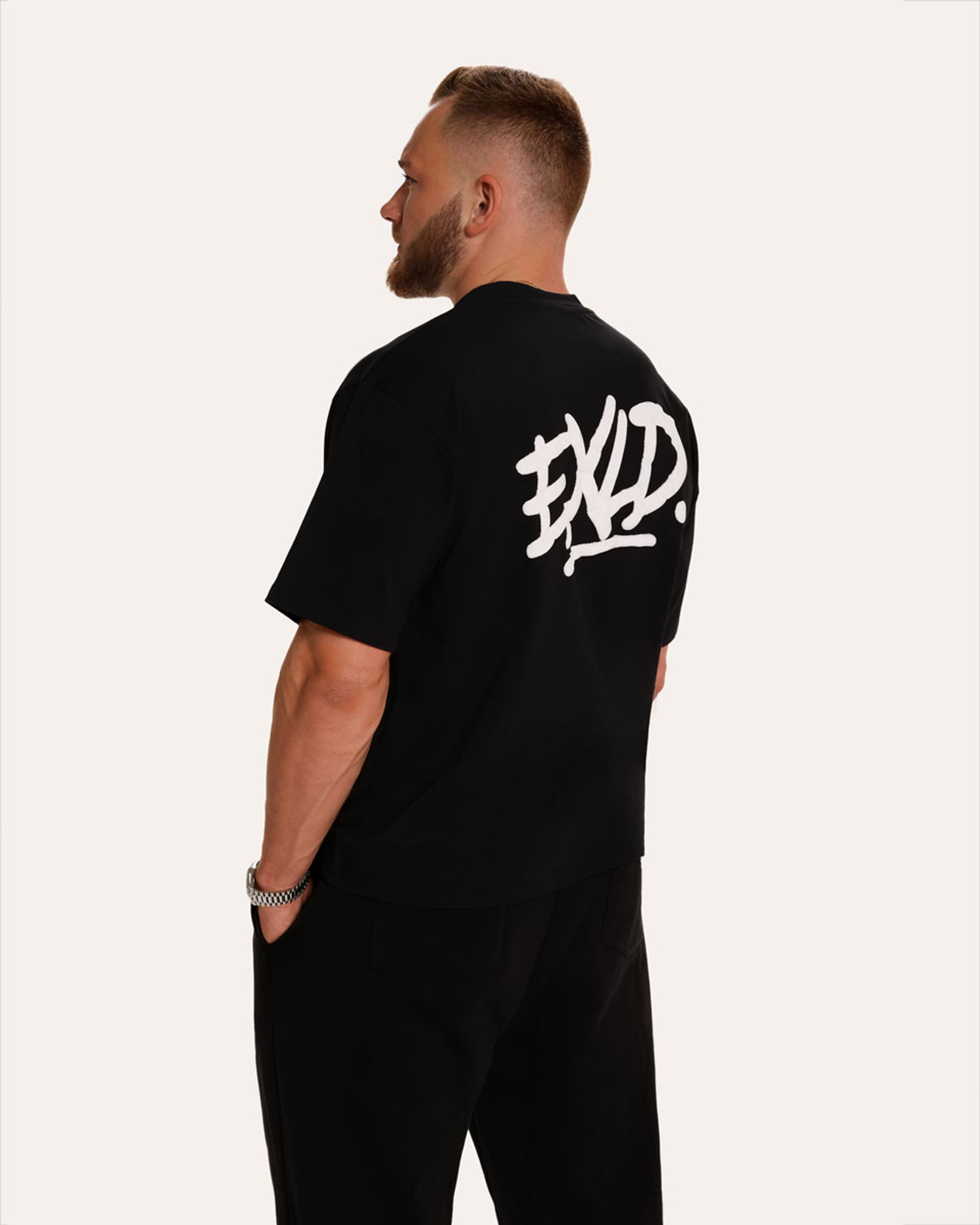 EXLD Oversized Printed Tričko