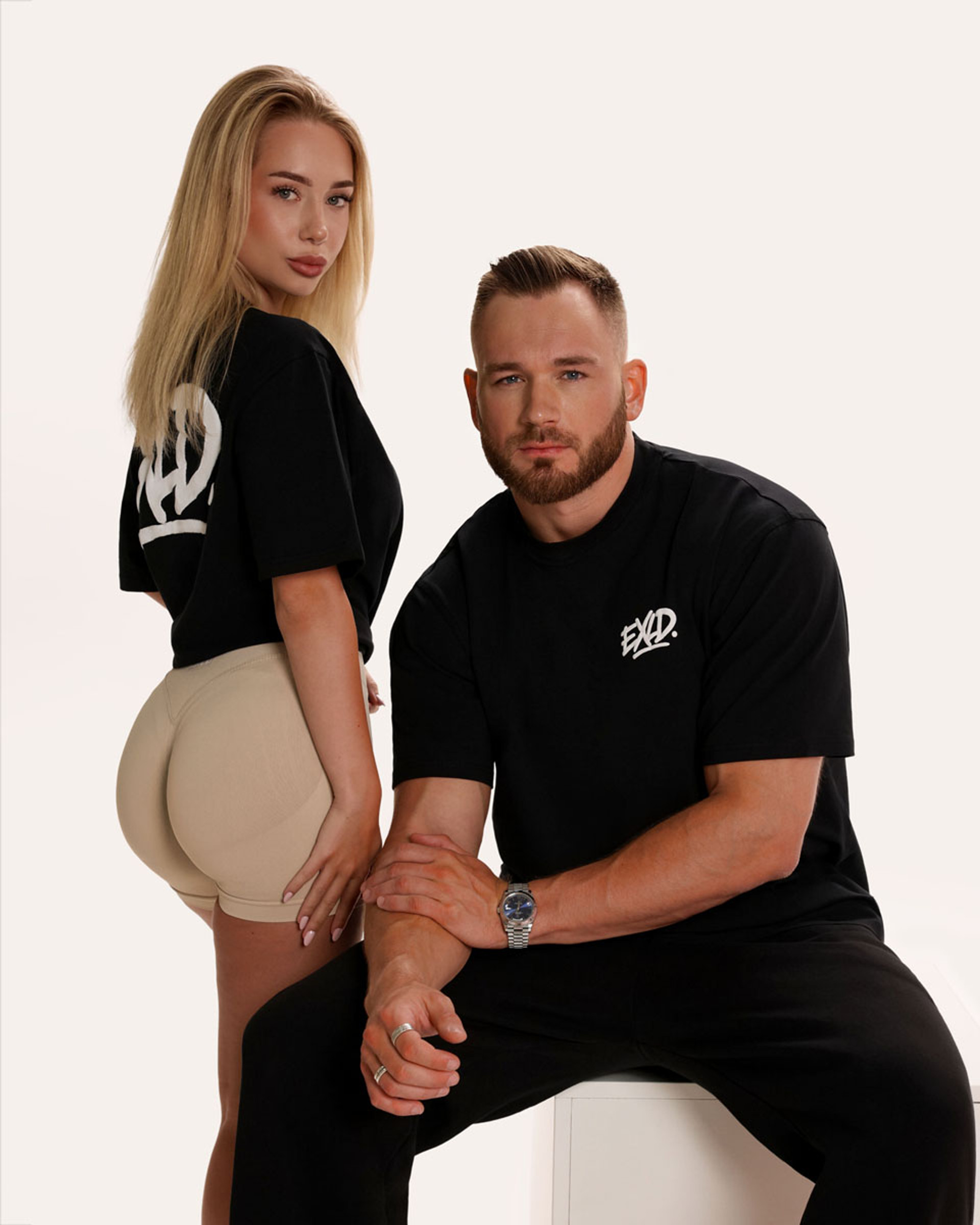 EXLD Oversized Printed Tričko